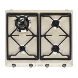 Варочная панель SMEG SR964PGH 60 см, кремовая, эмаль, 4 зоны газа, автоматический поджиг, SKU 28060