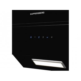 Вытяжка Kuppersberg F 601 BL, наклонная 60 см, 1300 м³/ч, черная, сенсорное управление, 3 скорости, 46 дБ, SKU 22065