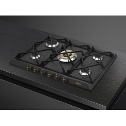 Варочная панель SMEG SRV876AOGH 69 см, газовая, 5 горелок, антрацит, эмаль, электроподжиг, SKU 28065