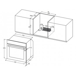 Духовой шкаф Kuppersberg HO 608 BB Glass, 60 см, черный, 78 л, 8 режимов, таймер, SKU 34469