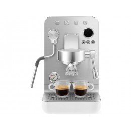 Кофемашина рожковая эспрессо SMEG EMC02WHMEU 28171, 1700 Вт, белый матовый