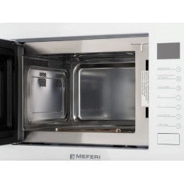 СВЧ-печь MEFERI MMO6025WH 25л, 1450Вт, белая, встраиваемая, SKU 29372