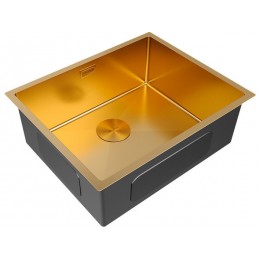 Мойка Paulmark Next 54 uni PM215444-BG, 22576, нерж. сталь, 60 см, браш. золото