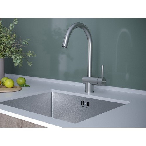 Смеситель Paulmark Bend Be212066-BS (SS) - Брашированная сталь для кухни и ванной