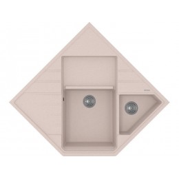 Мойка Florentina Бомбей песочный 27279, накладная, кварц, 2 чаши, 900x900 мм