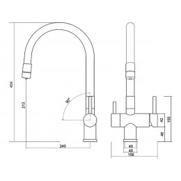 Смеситель Emar ЕС - 3015 Black