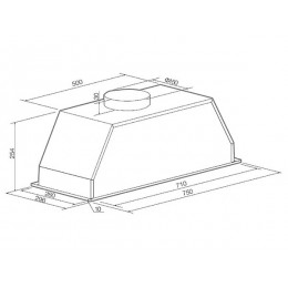 Вытяжка GRAUDE LB 75.0 E, 7979, 75 см, 700 м³/ч, нержавеющая сталь