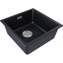 Мойка Paulmark Lumi 45uni LU45-BLM, 600 мм, гранит, черный, SKU 25680