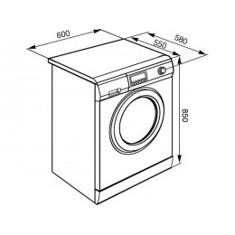 Стирально-сушильная машина SMEG LSF147E, 7 кг, 1400 об/мин, белая, 15 программ, LED-дисплей, SKU 29280