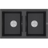 Мойка Paulmark Tandem 80/2 PM238150-BL из черного гранита – стиль и функциональность для вашей кухни