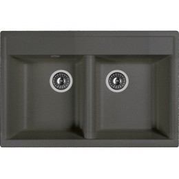 Мойка Dr.Gans АСТРА 780 графит, 2 чаши, мрамор, SKU 20984