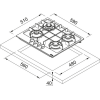 Варочная панель Franke FHMA 604 3G DC XS C (106.0554.404) газовая