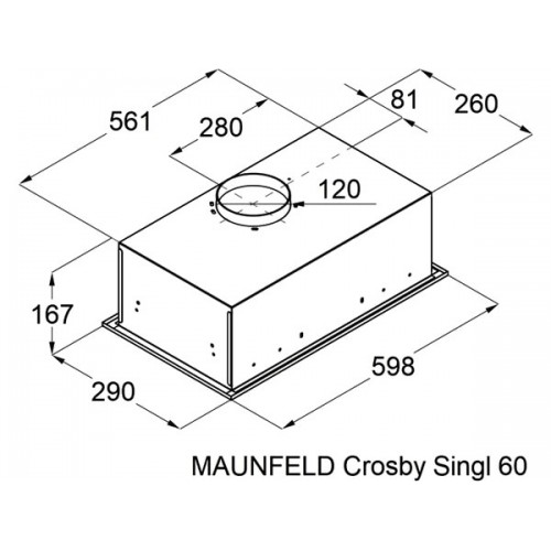 Вытяжка MAUNFELD CROSBY SINGL 60 из нержавеющей стали – стильное решение для вашей кухни