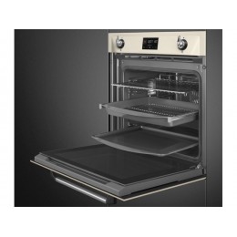 Духовой шкаф SMEG SOP6902S2PP 28689, электрический с паром, кремовый, 68 л, A+