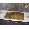 Мойка Paulmark Kroner 78/2SF PM227851-BGR в брашированном золоте - Стиль и Функциональность для Вашей Кухни