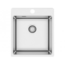 Мойка Ukinox Лофт LOB450.500 -GT10P, 1 чаша, нержавеющая сталь, 450x500 мм, 200 мм глубина, SKU 28795