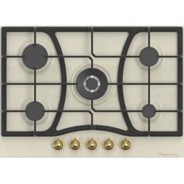 Газовая варочная панель Kuppersberg FS 910 C Bronze 86 см, 27900, эмаль, WOK, 5 конфорок