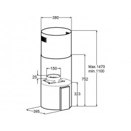 Вытяжка MAUNFELD ALBA 33504 Isla 38 см золотая, сенсорная, 226 Вт, 1270 м³/ч