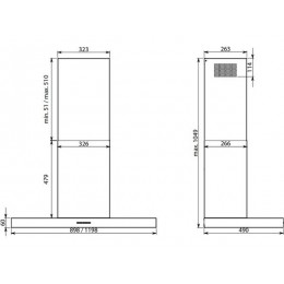 Вытяжка Falmec PLANE STEEL 120 (PLUS)