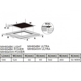 Варочная панель MEFERI MIH604BK ULTRA индукционная