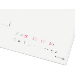 Варочная панель MAUNFELD 33609 индукционная 45 см, 3 конфорки, белая, стеклокерамика