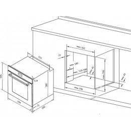 Духовой шкаф Kuppersberg HO 620 BL 59.4 см, черный, 72 л, гриль, A, 300°C, SKU 35015