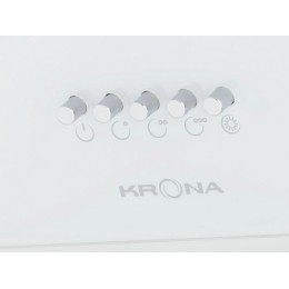 Вытяжка KRONA POLLY 600 white PB V2, SKU 31619, 700 м3/ч, LED, 3 скорости
