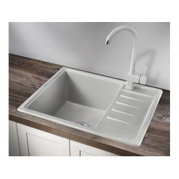 Мойка Granula ST-5803, 37122, врезная, кварцевая, прямоугольная, 1 чаша, 580x500 мм