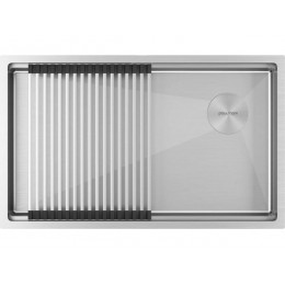 Мойка Paulmark Next-pro 74 uni PM707445-BS, 1 чаша, 740x450 мм, нержавеющая сталь, 1,2 мм, 200 мм глубина, SKU 30923