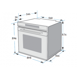 Духовой шкаф Kuppersberg HT 612 Black, 60 см, 72 л, A+, 12 режимов, сенсорный таймер, SKU 22325
