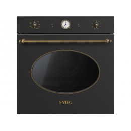 Духовой шкаф SMEG SFP68C1TAO, электрический 60 см, антрацит, 70 л, 7 функций, A, 3000 Вт, 2 переключателя, пиролитическая очистка, конвекция, таймер, Soft Close.