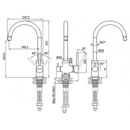 Смеситель Paulmark Essen Es213211-BLM (418), черный