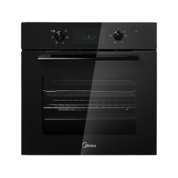 Духовой шкаф Midea MO47007GB, электрический 60 см, черное стекло, 65 л, 3000 Вт, 6 режимов, сенсорное управление, SKU 28928.