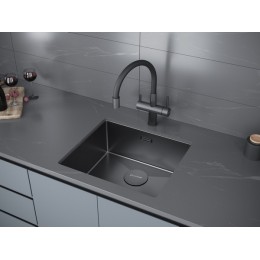 Мойка Kuchenstern KRAFT 50 вороненая сталь
