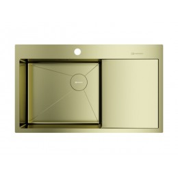 Мойка Omoikiri Akisame 86-L Side-LG нерж. сталь/светлое золото (4997045)