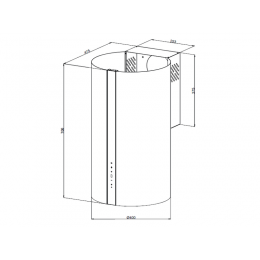 Вытяжка Kuppersberg VORTEX GB 23434, 1500 м3/ч, 5 скоростей, 70 см