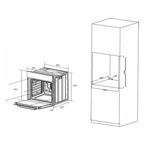 Духовой шкаф MEFERI MEO6013BK ULTRA