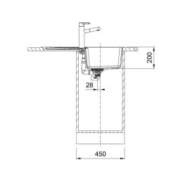 Мойка Franke CNG 611/211-78, гранит, 1 чаша, 78x50 см, SKU 27842