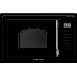СВЧ-печь MEFERI MMO6025BK 34443 встраиваемая 60 см, 900 Вт, черный, 25 л