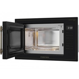 СВЧ-печь MEFERI MMO6025BK 34443 встраиваемая 60 см, 900 Вт, черный, 25 л