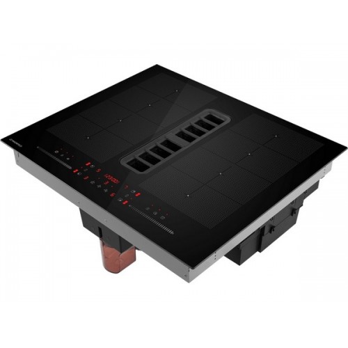 Варочная панель MAUNFELD MIHC604SF2BK: индукционная панель с встроенной вытяжкой