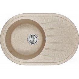 Мойка Granula ST-7601, 37145, овальная, кварц, 760x500 мм, 1 чаша, с крылом