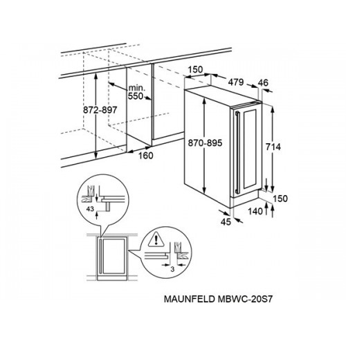 Винный шкаф MAUNFELD MBWC-20S7 встраиваемый - идеальное решение для хранения вин