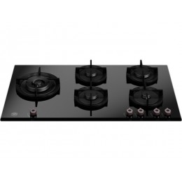 Варочная панель Bertazzoni P905LPROGNE, газовая, 90 см, черное стекло, 5 конфорок, чугун. SKU 10148