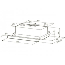 Вытяжка KRONA KAMILLA T SENSOR MAX 600 inox