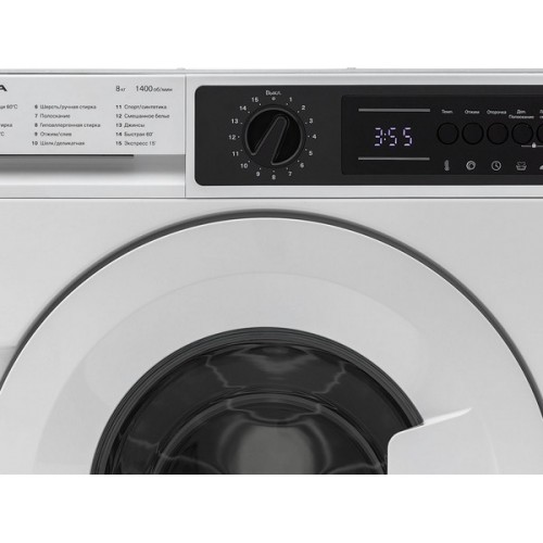 Стиральная машина KRONA KALISA 1400 8K WHITE KRWM108 - Встраиваемая модель с высоким классом стирки