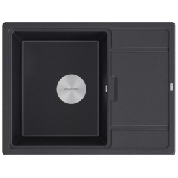 Мойка Paulmark Flugen 50-650 PM216550-BL, черный гранит, 650x500 мм, врезная, 23753