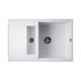 Мойка 34955 Omoikiri Sakaime 78-2-WH Tetogranit 780x500 мм, врезная, белая