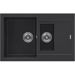 Мойка Kuchenstern PLAT 60-2 черный, SKU 30856, акрил, 780x500 мм, врезной.