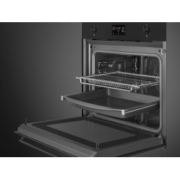 Духовой шкаф SMEG SO6302M2N 68л, 900Вт, черное стекло, СВЧ, 11 функций, SKU 29656